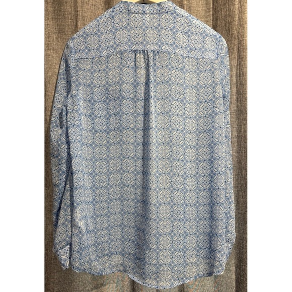 Kut from the Kloth Sheer Womens Size Small Long Sleeve Button Down V-neck Blouse - Picture 4 of 9
